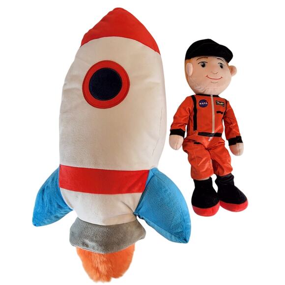 NASA Plush Astronaut Doll & Rocket Ship Toy Set 2023 Plushible 20" 16" Plushies - Picture 2 of 16
